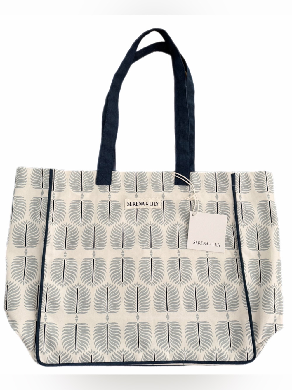 Serena & Lily Granada Tote - Blue/ White